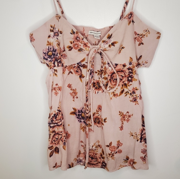 American Eagle Outfitters Tops - *SOLD* American Eagle Floral Tank with Side Cutout